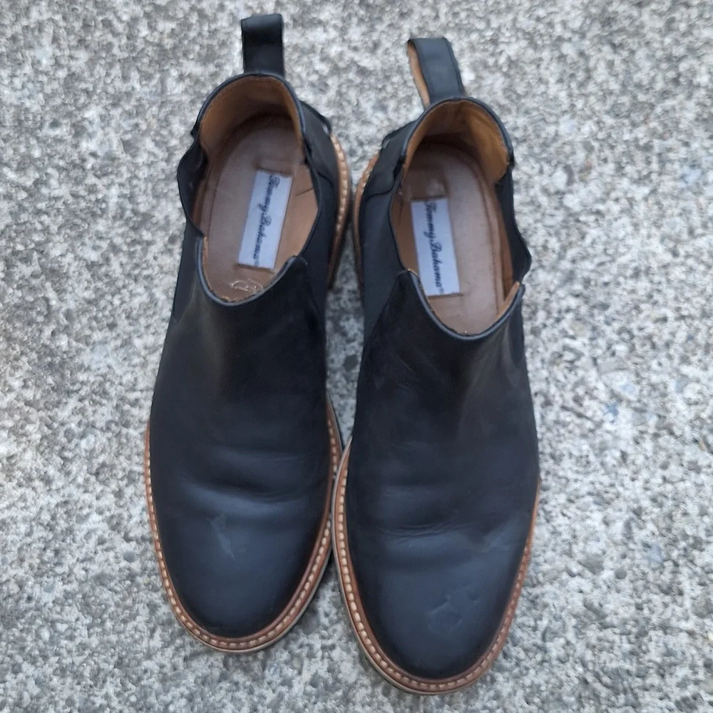 Tommy Bahama Men's Size 7D Black Leather Chelsea Boots